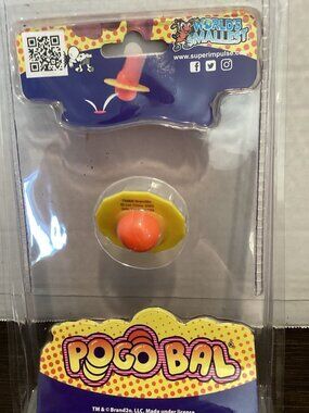 650-Super Impulse World's Smallest Pogo Ball Orange & Yellow Actually Works New